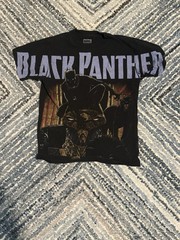 Marvel Black Panther Graphic Print Men’s T-Shirt Size L Black