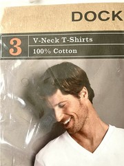 Dockers XLT Big & Tall 100% Cotton V-neck T-shirts 3 Pack New In Package White
