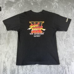 Vintage Capcom Street Fighter III Shirt Mens Large Black Alex Graphic *Early Rot