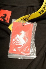 Scuderia Ferrari Men’s Lanyard Tape V-Neck Long Sleeve T-Shirt US 2XL IT 56