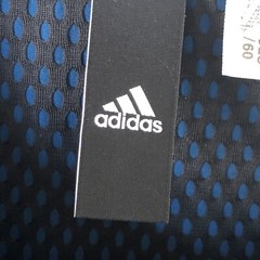 ADIDAS T Shirt Mens M Navy Side Zip Crew Neck Thick Sleeve Logo Sample RARE