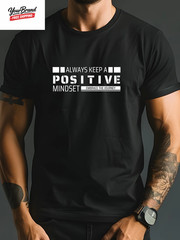 Soild Color Letter Print Short Sleeve Clothing Oversized Breathable Daily T-Shir
