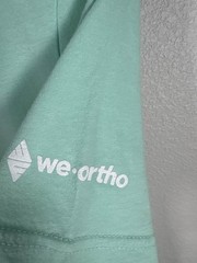 We Ortho Unisex S Turquoise Cotton Crewneck T-Shirt