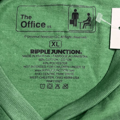 The Office Mens XL Green Two Santas Michael Christmas Holiday Graphic TShirt NEW