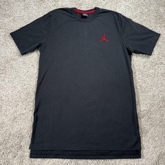 Jordan Shirt Mens Large Black Jumpman Embroidered Logo Cotton Tee 749475-010