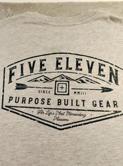 5.11 Tactical Shirt Mens L Gray Purpose Built Gear Graphic Crew Neck Tagless