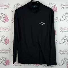 Callaway shirt turtleneck logo white front Men’s Long Sleeve Black Tee