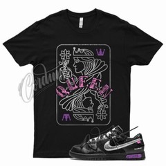 Blk QUEEN Shirt for N Dunk Low White Lot 50 Metallic Silver Pink Purple