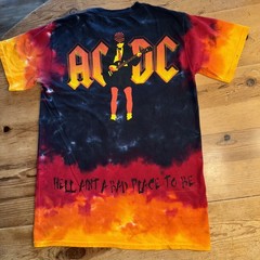 AC/DC Highway to Hell tie-dye T-shirt by liquid blue Hot Topic Small Angus Young