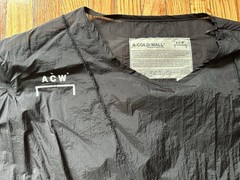 A-COLD-WALL* Black Nylon Logo Short Sleeve T-Shirt Men’s Size S Crew Neck