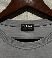 ZEGNA Men’s ‘High Performance’ Wool T-Shirt Light Grey Size XXL / 2XL $920+ NEW