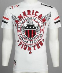 AMERICAN FIGHTER Excelsior White Athletic Mens Crewneck T-shirt L-3XL NWT