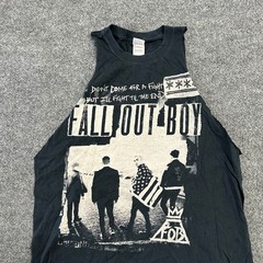 Fall Out Boy Tank Top Mens Size M Black Boys of Zummer Tour 2015 Graphic Muscle