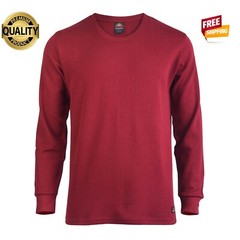 Thermal Shirt COTTON Warm Medium Weight Long Sleeve Crew Neck Waffle Men’s