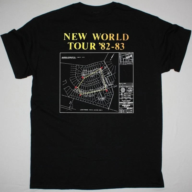 ” Rush Band Signals Tour 2 Sides T-Shirt, Retro Rush Band Rock Music Tee “