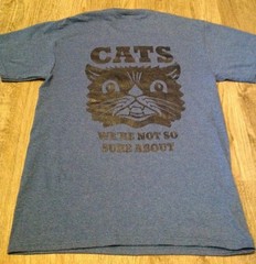 Bean & Bailey Dogs Go To Heaven/Cats Not So Sure Adult Graphic T-Shirt Small