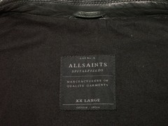 Men’s All Saints SECTION LEATHER SHIRT jacket overshirt XXL (ref88) £199.99!!!!!