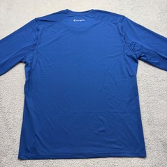 Champion Double Dry 516374 Mens XL Blue L/S Polyester/Spandex Performance Shirt