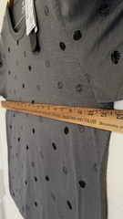 NWT Slim Fit Gray Leaf Print 100% Cotton Men T-Shirt Crew Neck Large Lightweight
