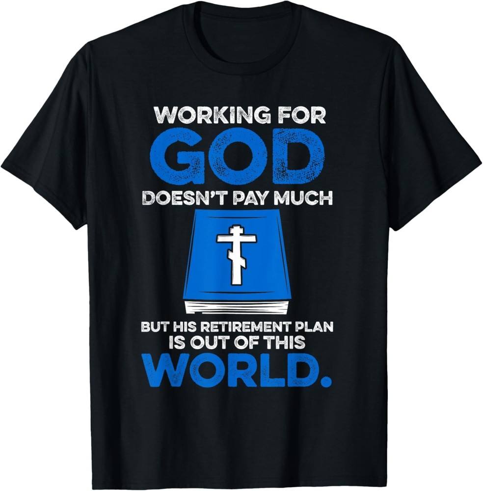 Clergy Tee Funny Biblical Design Christian Minister Priest T-Shirt