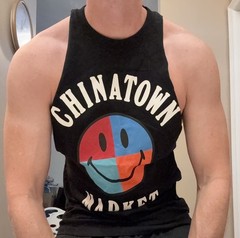 mens – Sz M Workout shirt Stringer – MUSCLE CUT – Gains