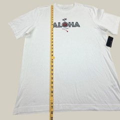 NWT TravisMathew ALOHA Sandbar Hawaii Tee Shirt Men XXL White Pima Cotton 1MR611