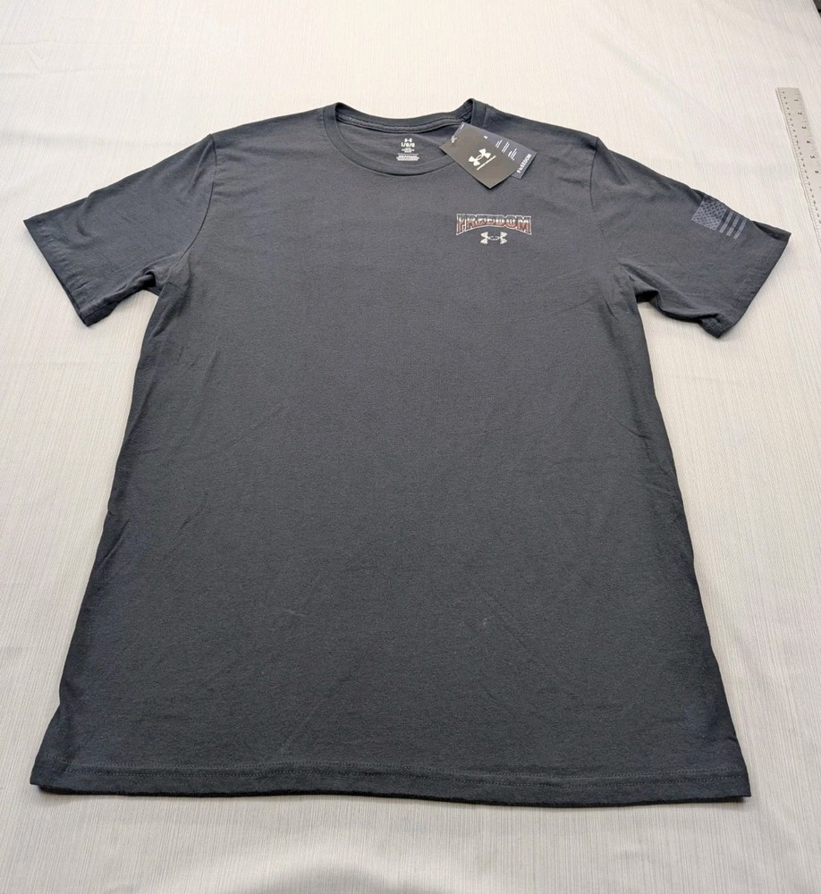 New Under Armour Freedom Tee Mens Sz Large Retro Distressed USA Lightweight