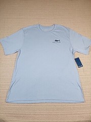 Medium HUK Men’s Performance Fishing Shirt Sunset Marlin Light Blue /Crystal Sky