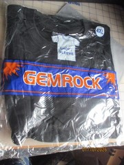 GEMROCK T-SHIRT-BLACK-CREW NECK-MEN-4XL-Style #500