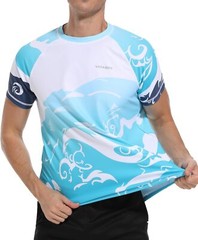 Men’s Rash Guard Swim Shirt UPF 50+ Quick Dry Loose Fit Surfing Fishing Tee
