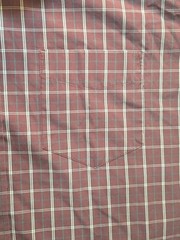 Dockers Mens L 16 16.5 Shirt No Wrinkles Stain Defender Maroon Plaid Long Sleeve