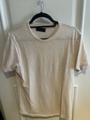 KITH Men’s Cream T-Shirt, Short Sleeve, Size Small, Textured/Slub Fabric,