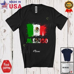 Custom Name Mexico; Lovely Independence Day Mexican Mexico Flag Family T-Shirt