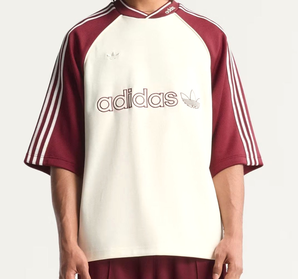 NEW MENS ADIDAS ORIGINALS OVERSIZE PREMIUM TREFOIL JERSEY SHIRT ~ LARGE #JV7600