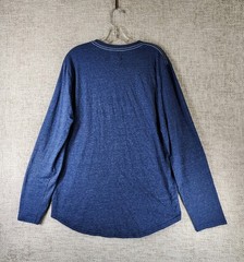 Goodlife Shirt Mens XL Blue Long Sleeve Crew Neck Tri Blend Soft USA Made NWT