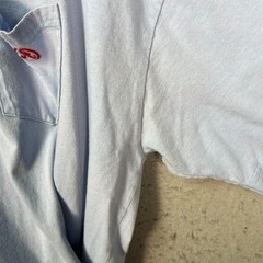 Richardson Light Blue Pocket T Shirt w/ Red Embroidered Logo & Crewneck Size 5