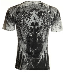Archaic By Affliction Men’s T-Shirt HOLYMAN Black Cross Skull Biker M-3XL
