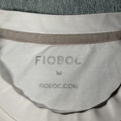 FIOBOC T-Shirt Men Medium White Solid Bamboo Cotton Crew Neck Short Sleeve Soft