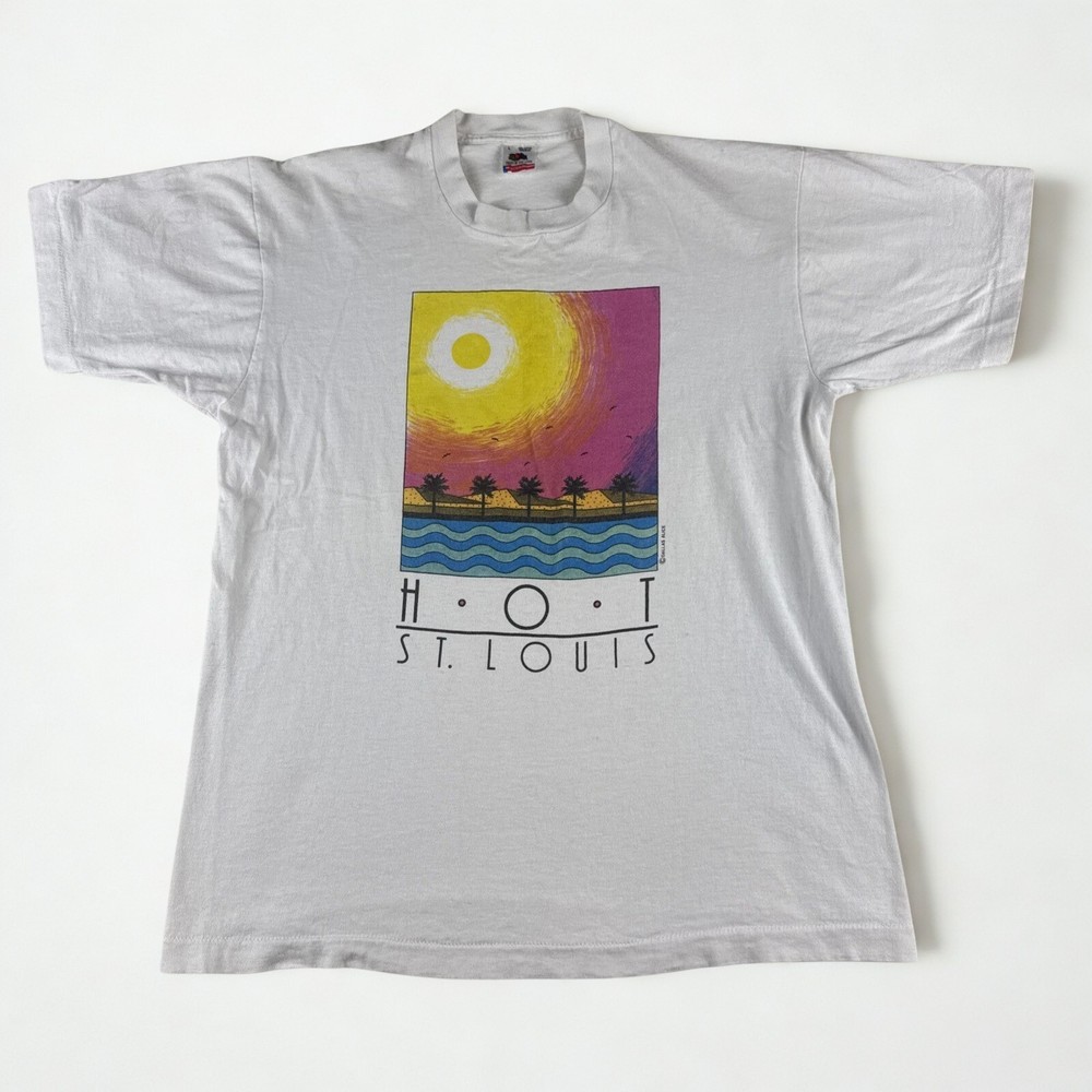 Vintage Single Stitch Dallas Alice St. Louis Fruit of the Loom 80s T-Shirt L Hot