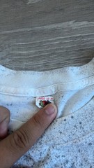 1990 Fruit of the Loom Single Stitch White Cotton Knit Graphic Crew Neck Tee