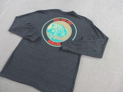 Burlebo Shirt Mens Medium Gray Graphic Print Wild and Free Long Sleeve Crewneck