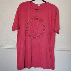 Red Hot Chili Peppers Graphic T-Shirt Mens XL Red Bay Island Sportswear Logo Tee