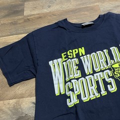 Walt Disney T-Shirt ESPN Wide World Of Sports Blue Adult Size M Medium Champion