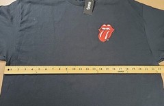 Spencer’s The Rolling Stones Black Embroidered T Shirt Adults Size X-Large New