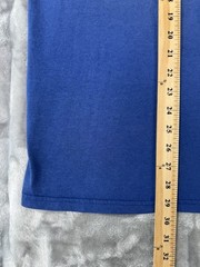 Vintage Russel Peterpank Diner T Shirt V Neck Striped Collar Blue And Yellow