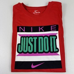 Men’s T-Shirt Nike Athletic Red Green White Multicolor Swoosh Size L XL 2XL