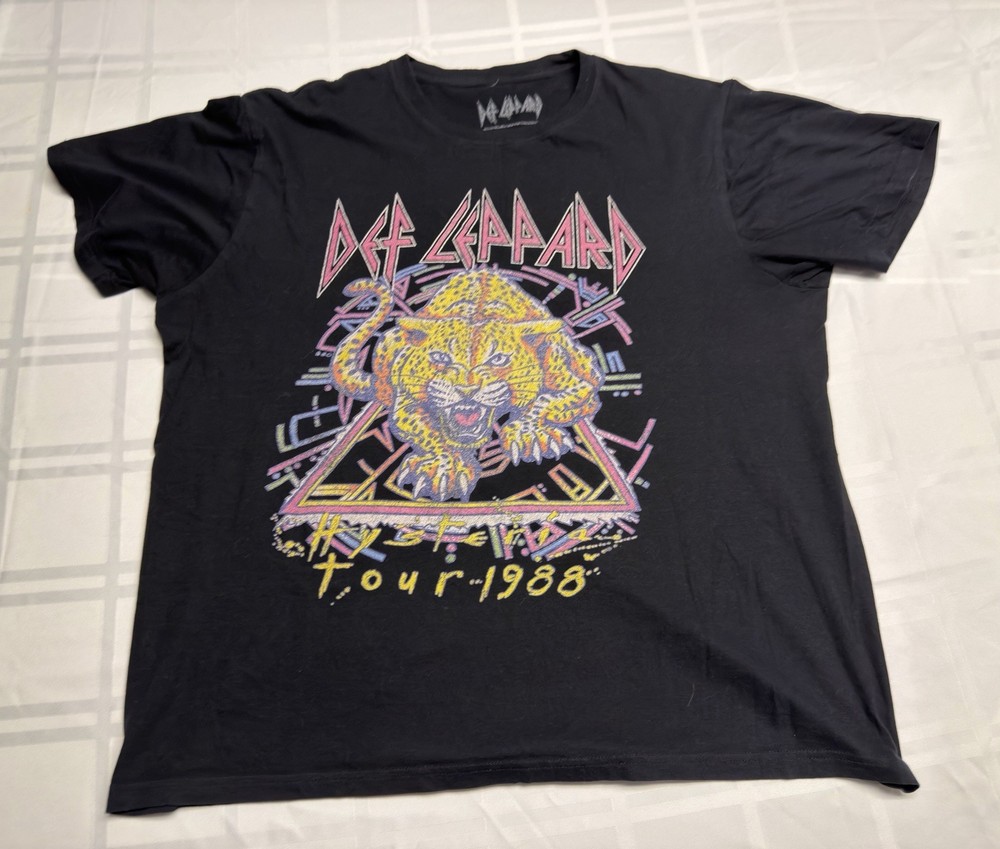 Def Leppard Hysteria Tour 1988 Graphic T-Shirt Size XL