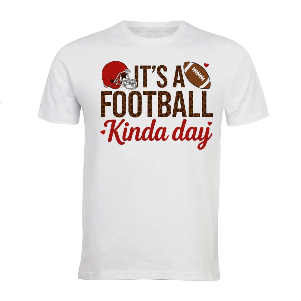 It’s Football Kinda Day T‑Shirt Cute Heart Unisex Football Tee Game Day Lovers