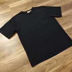 LL Bean Heavyweight 100% Cotton Chest Pocket Basic Tshirt Black Mens Medium Reg