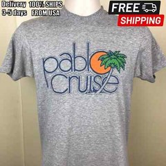 Vtg 1976 Pablo Cruise T-Shirt Heather Gray S 70s Classic Yacht Rock Band